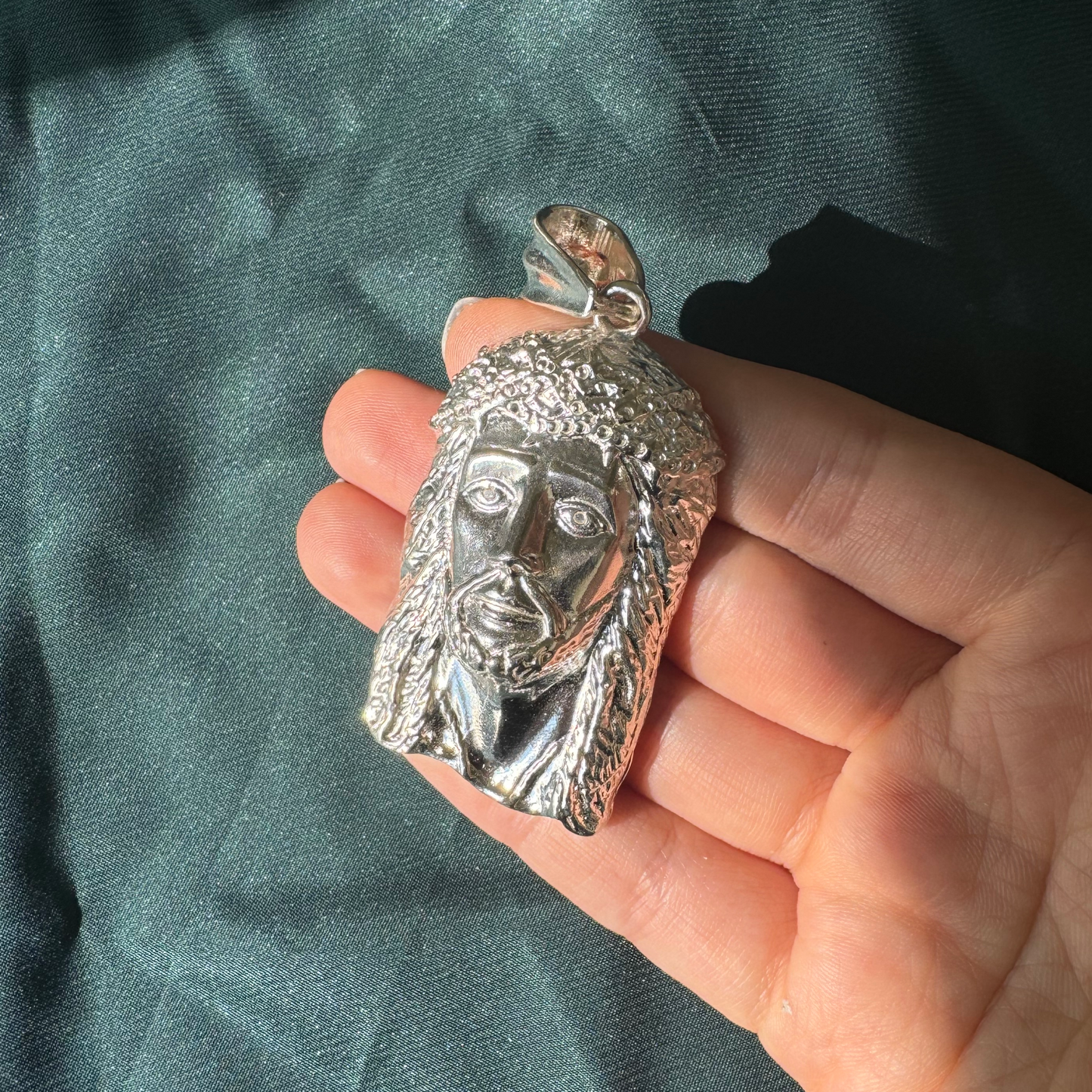 Jesus Head 925 Sterling Silver pendant