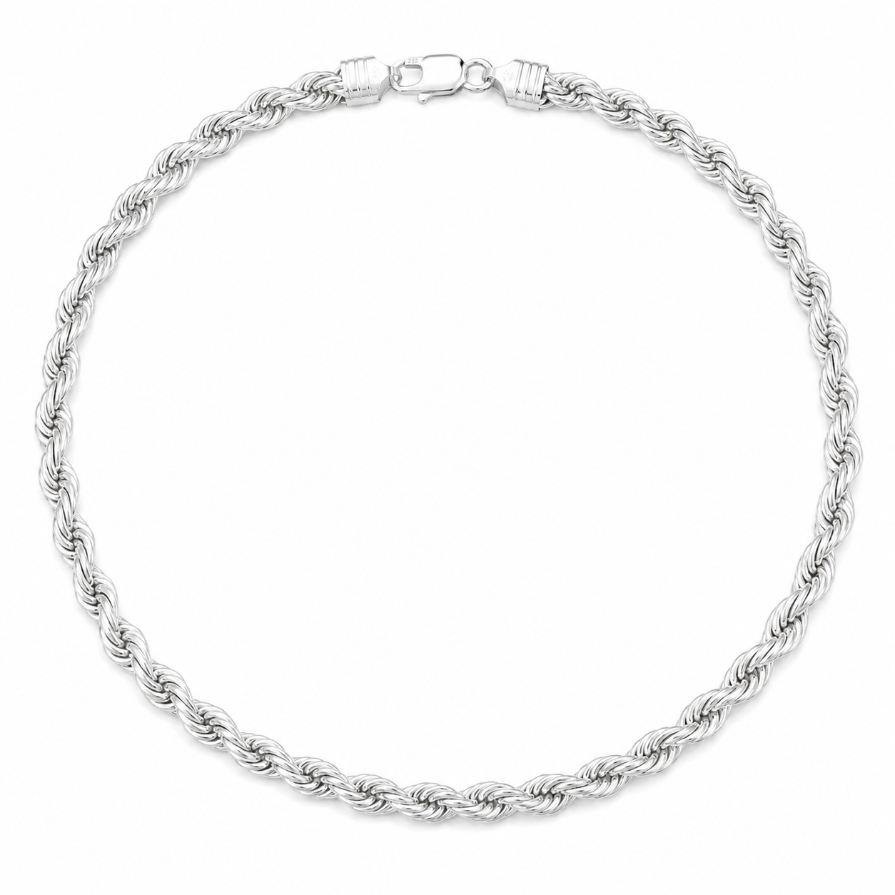 Better Jewelry Rope Hollow Chain Necklace .925 Sterling Silver