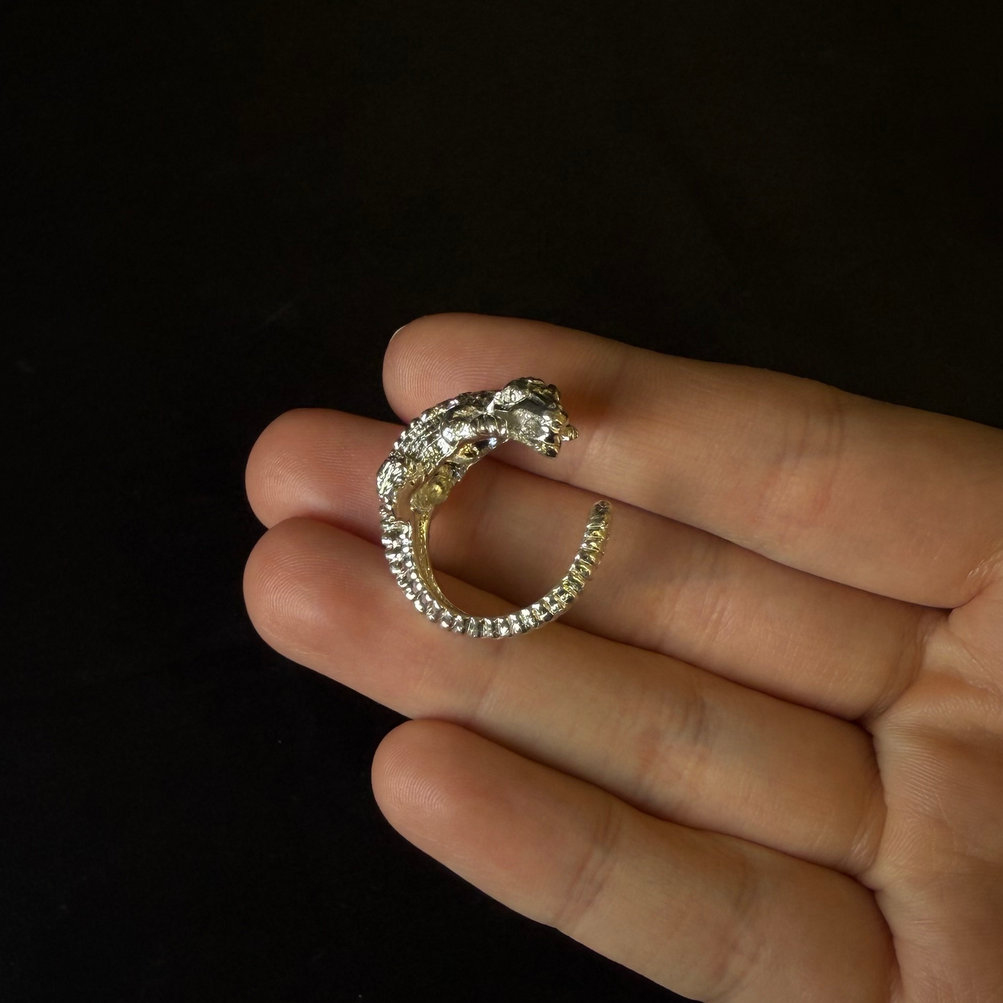 Alligator 925 Sterling Silver Ring