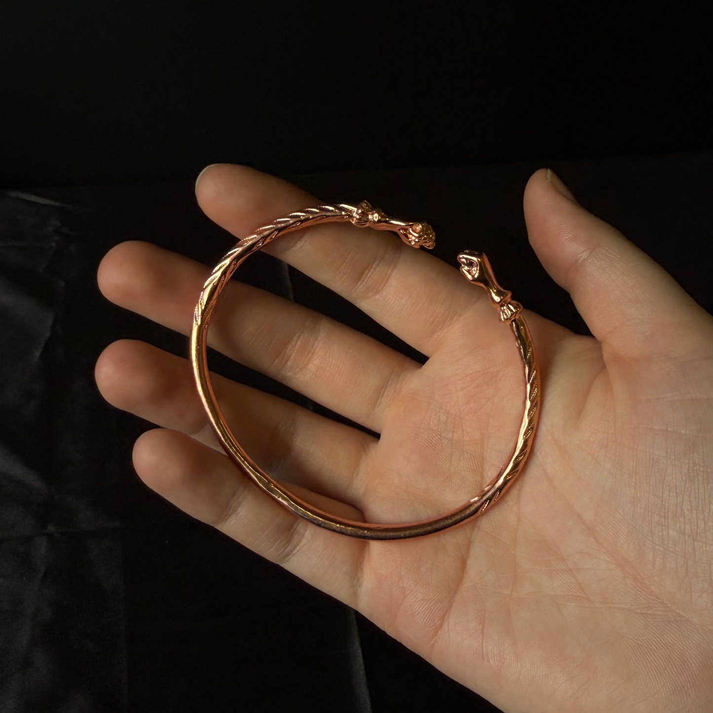 Fist Pure Copper West Indian Bangle, 1 piece