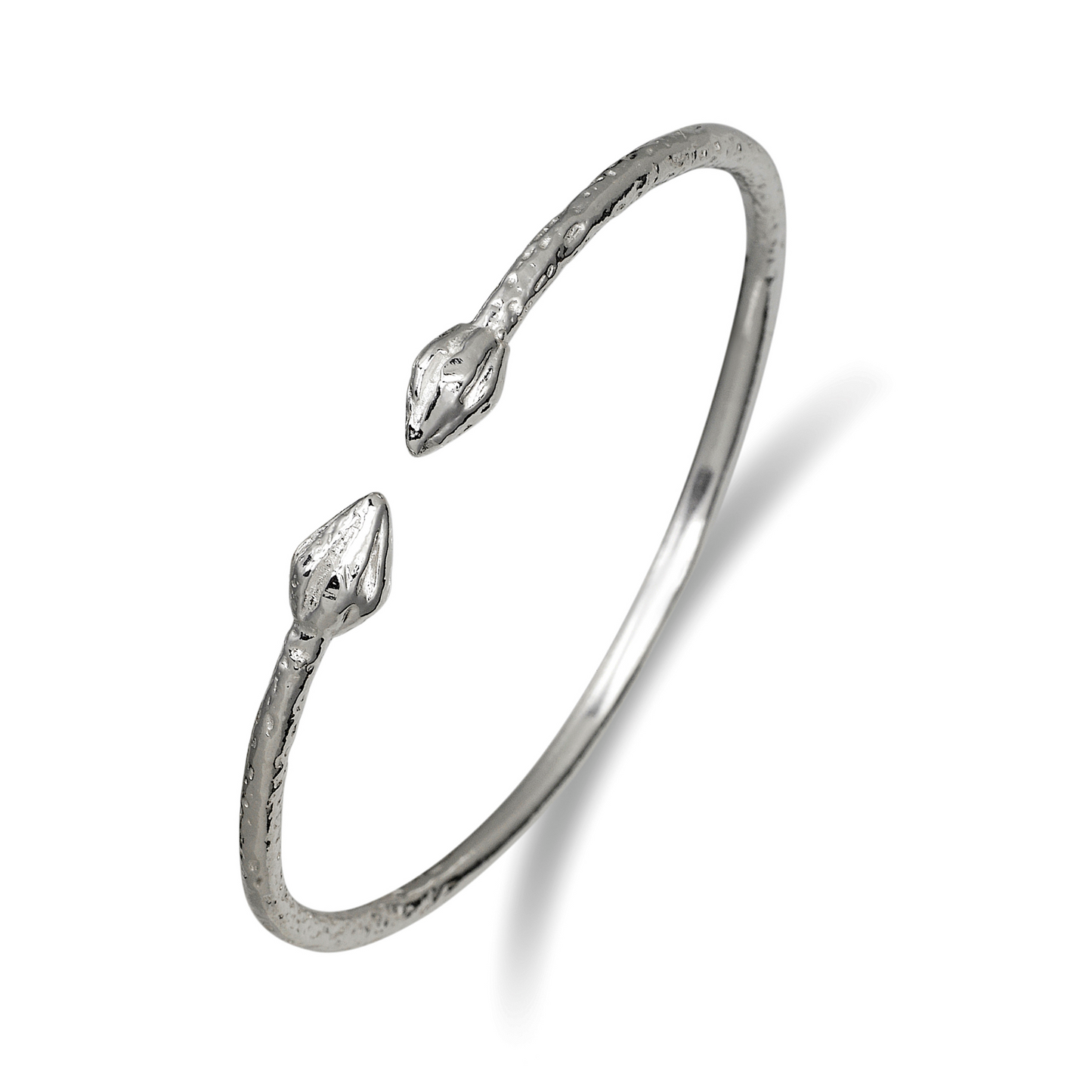 solid silver cocoa pods west indian baby bangles 1 piece Better Jewelry