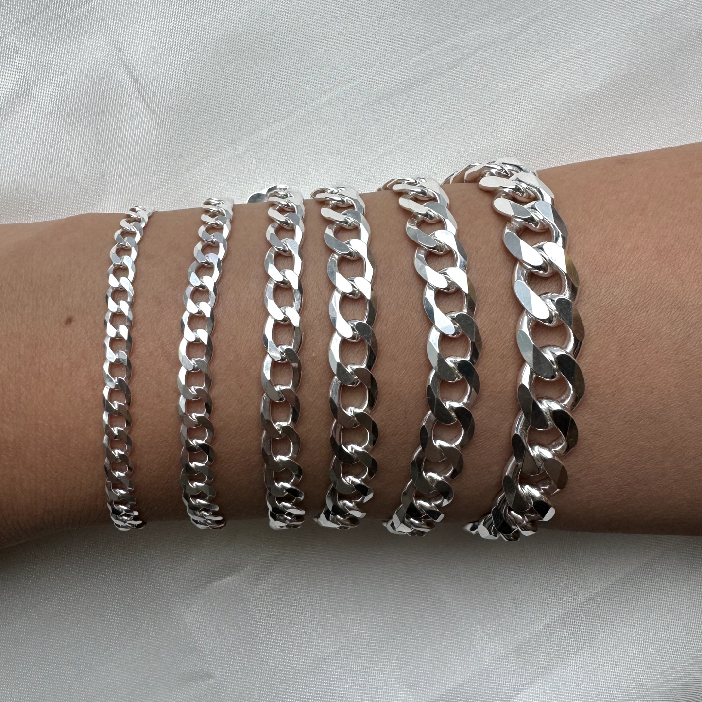 Better Jewelry Solid .925 Sterling Silver Curb Chain Bracelet