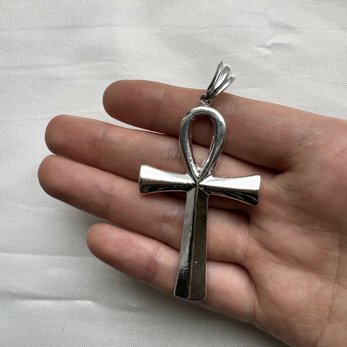 Large Ankh 925 Solid Sterling Silver Pendant