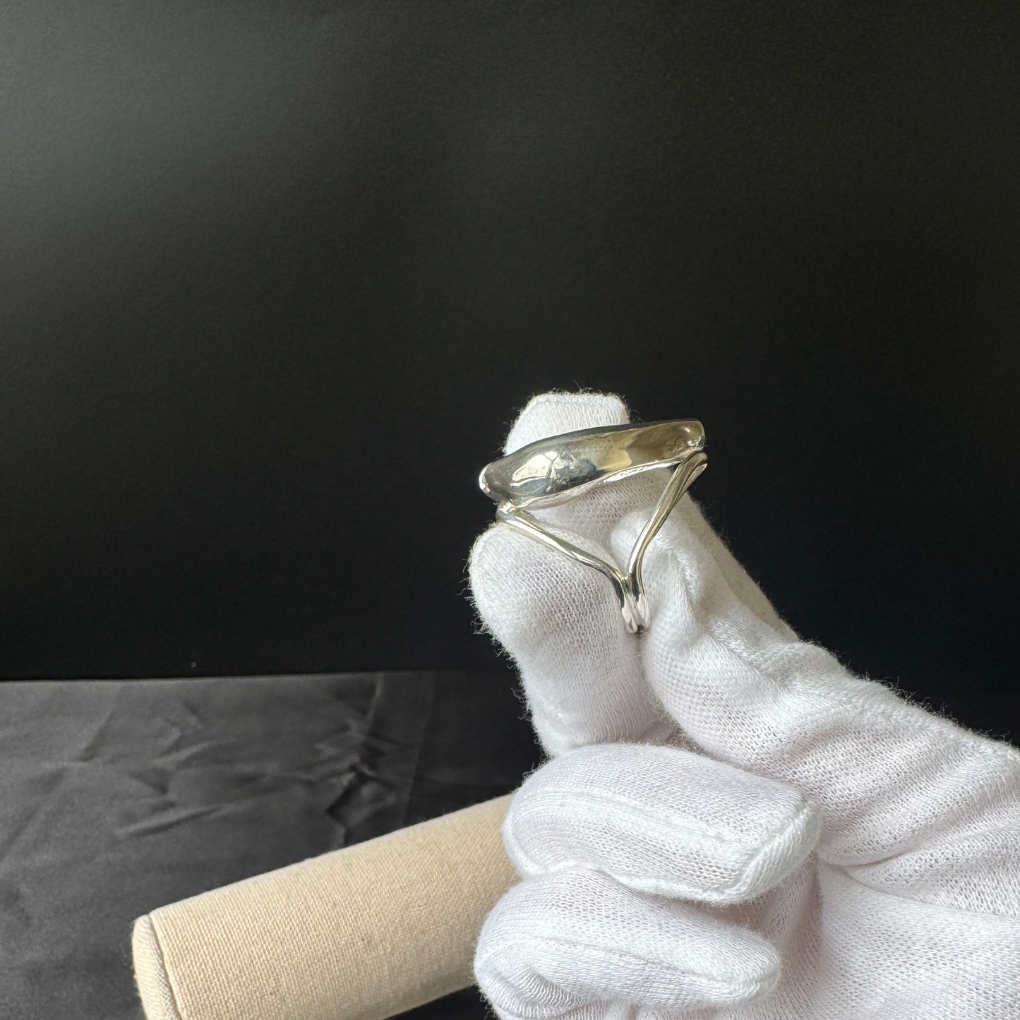 Better Jewelry .925 Sterling Silver Large Cowrie Shell Ring