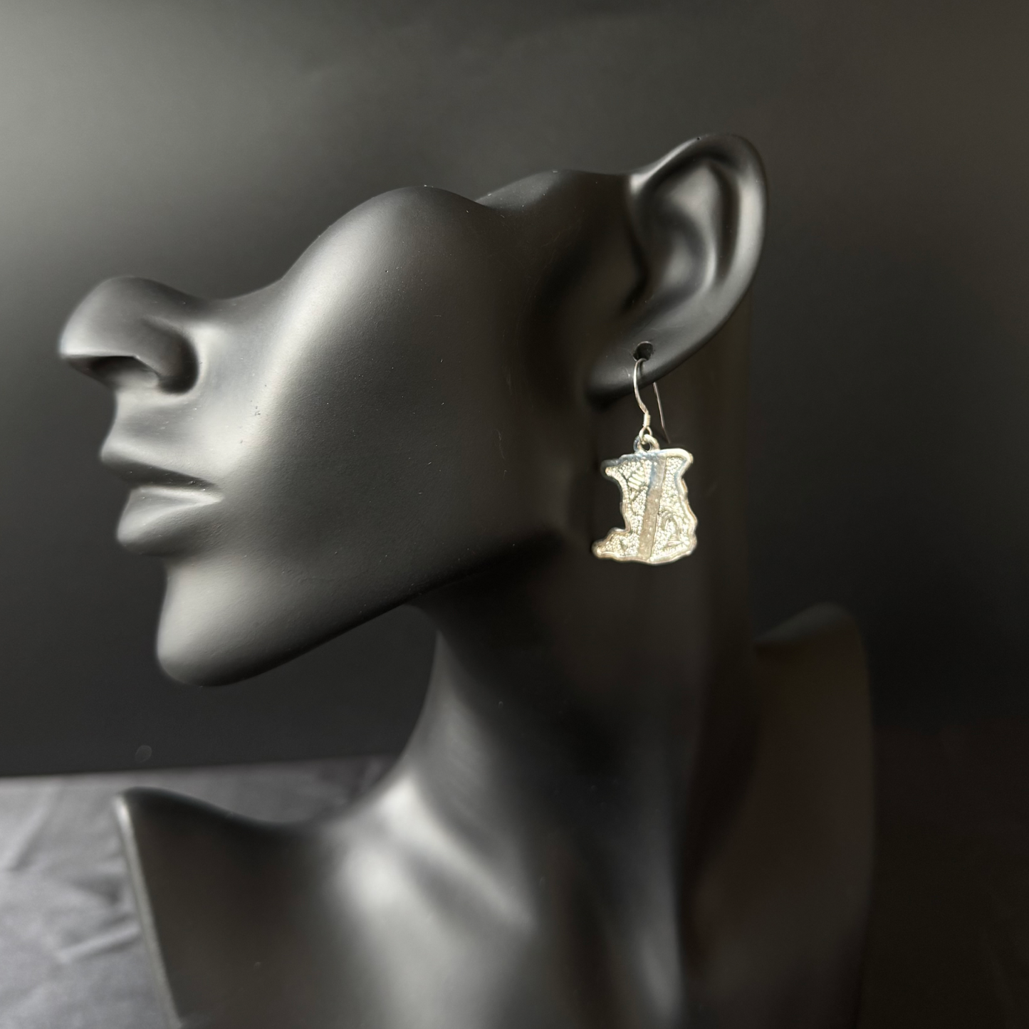 Trinidad Map 925 Sterling Silver Earrings