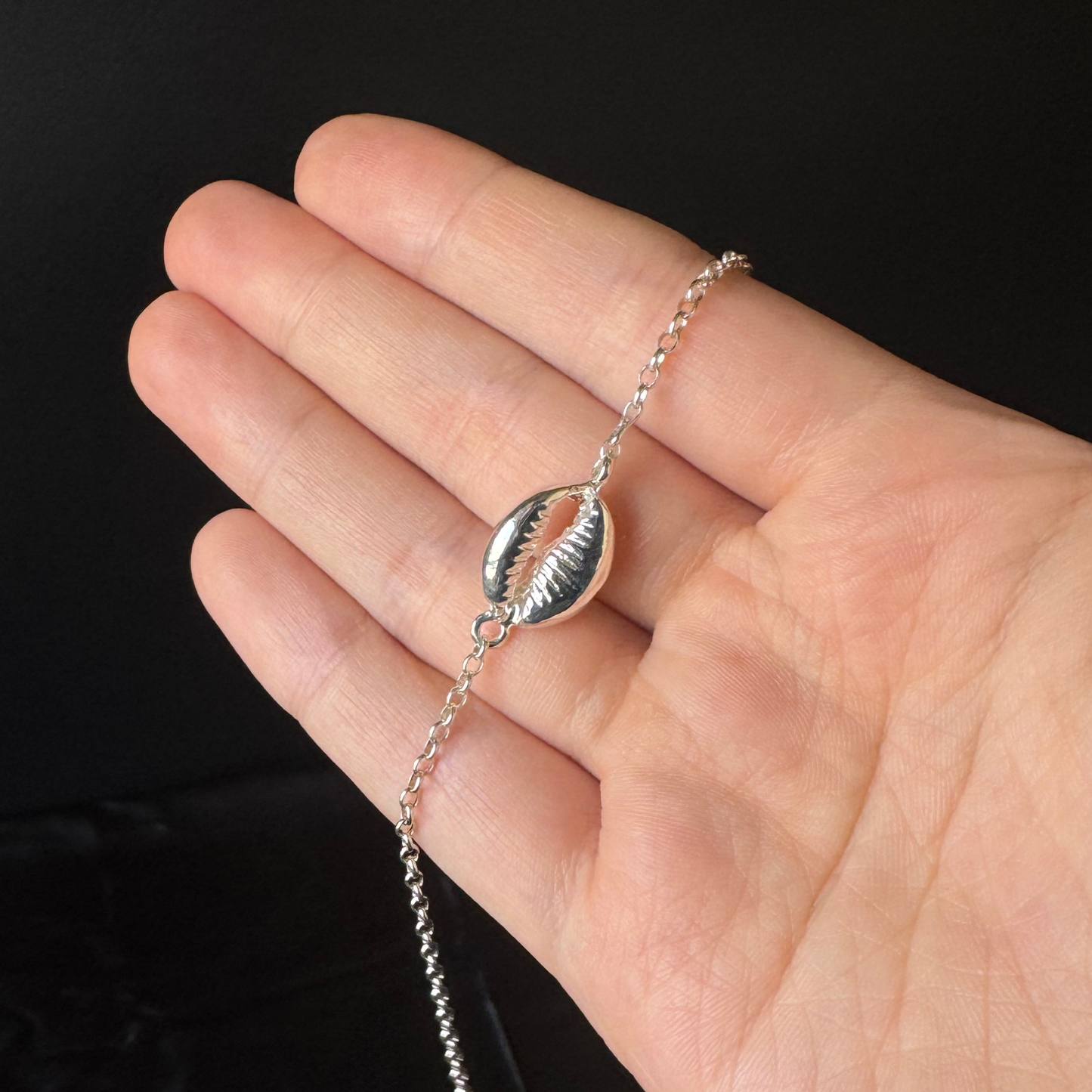 Better Jewelry Cowrie Shell .925 Sterling Silver Anklet