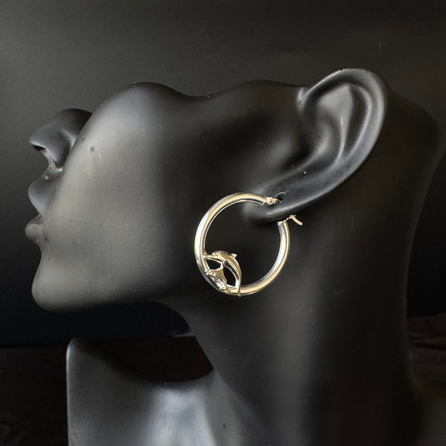 Dolphin 925 Sterling Silver Hoops