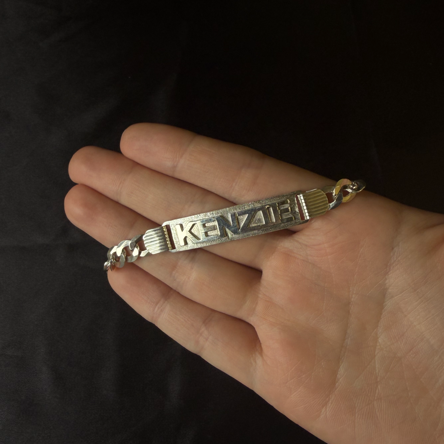 Personalized 925 Sterling Silver Name ID Bracelet