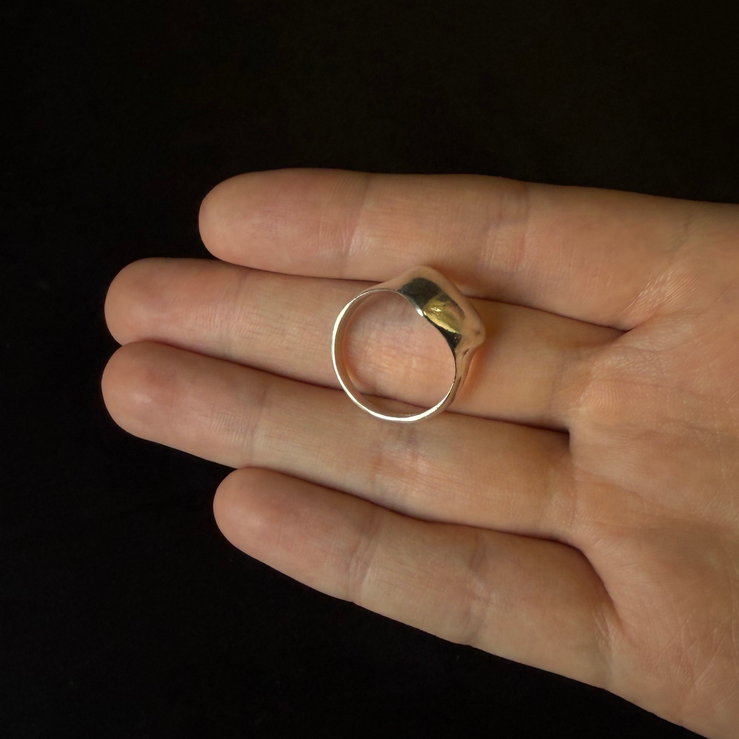 Heart 925 Sterling Silver Signet Ring
