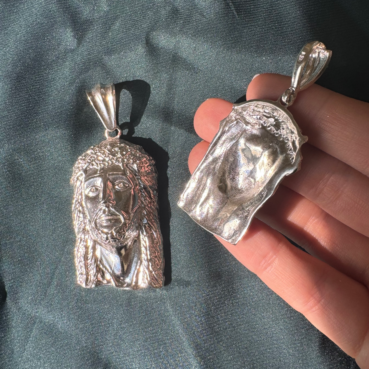 Jesus Head 925 Sterling Silver pendant