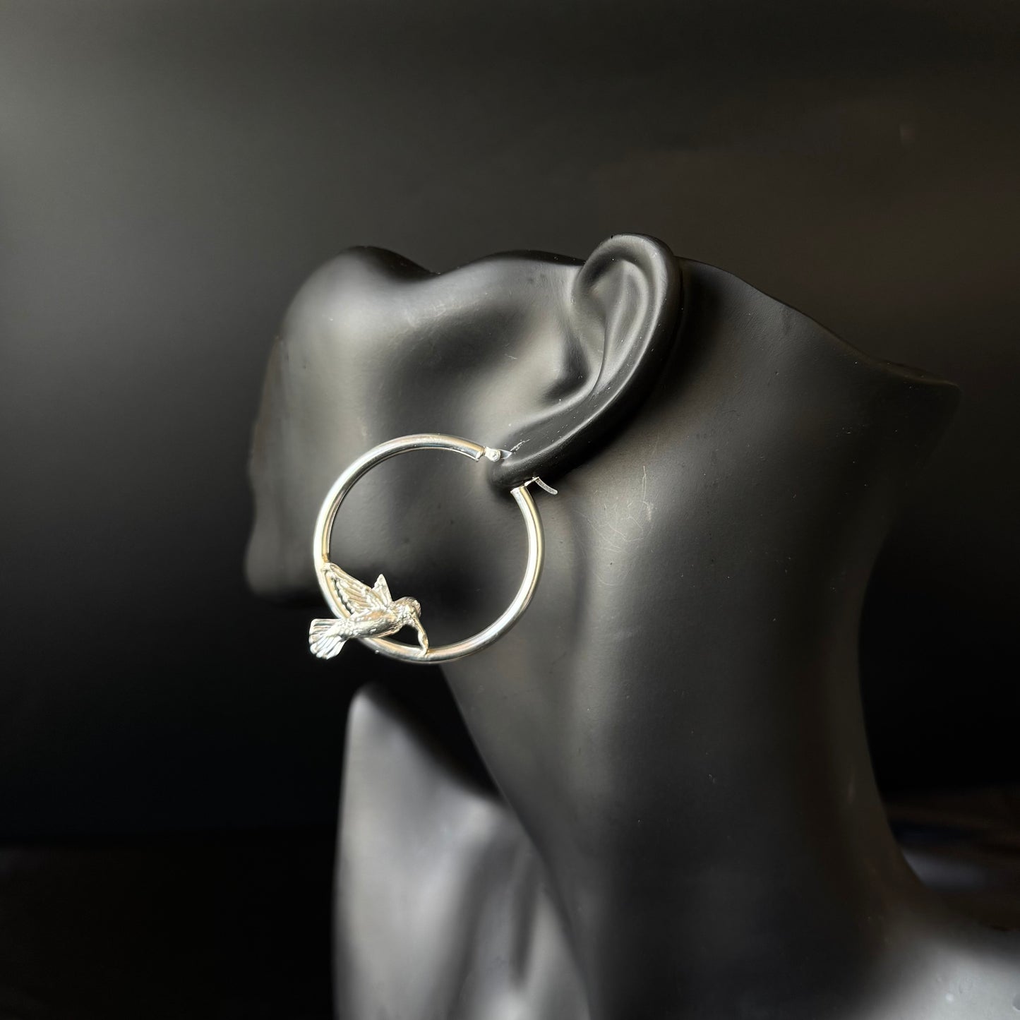 Hummingbird 925 Sterling Silver Hoops
