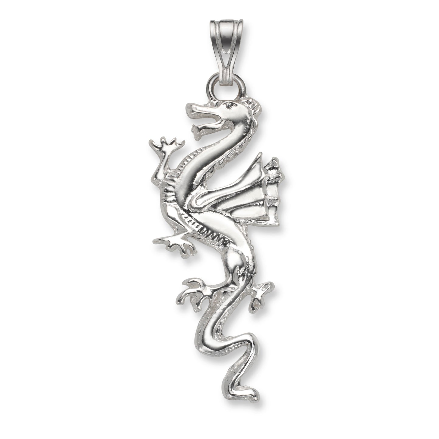 Dragon Solid .925 Sterling Silver Vintage Pendant