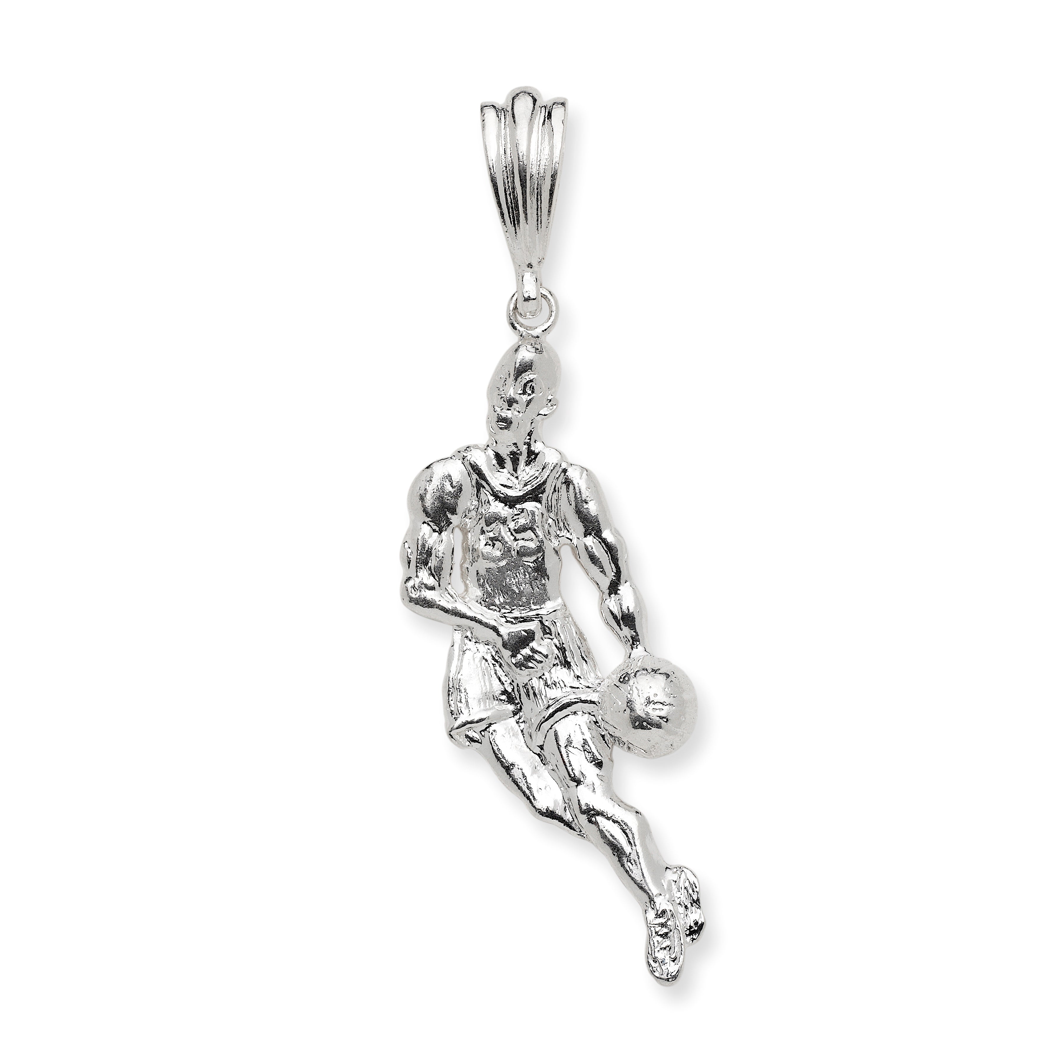 Better Jewelry Sterling Silver Basketball Player Sports