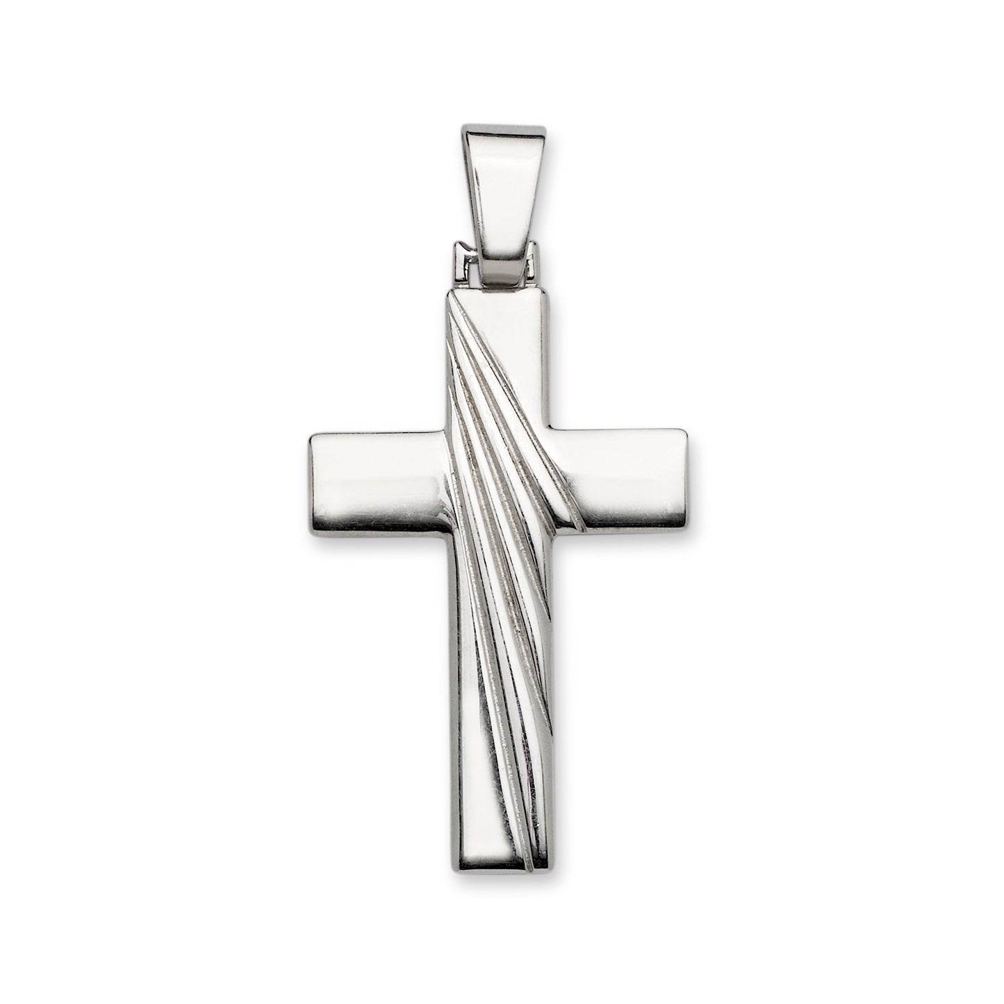 Flat Cross .925 Sterling Silver Charm, Pendant