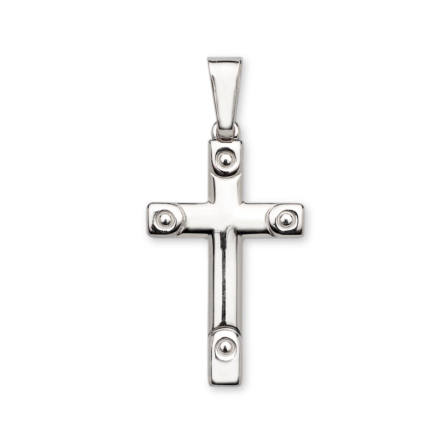 Flat Cross .925 Sterling Silver Charm, Pendant