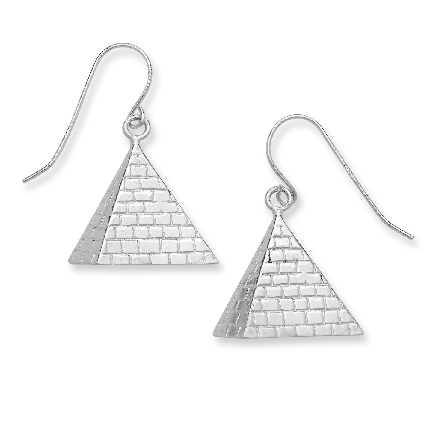 Egyptian Pyramid .925 Sterling Silver Earrings