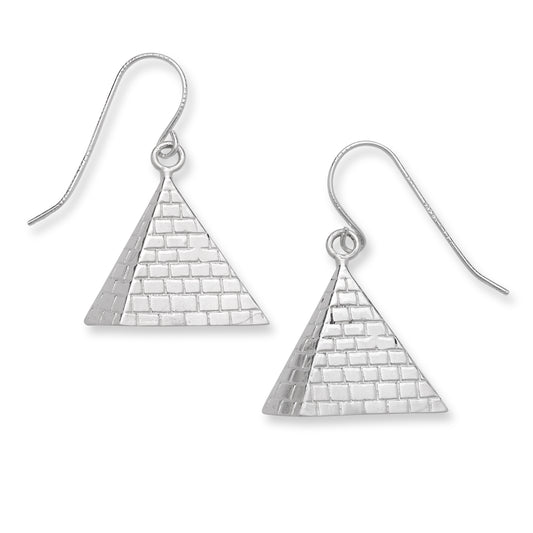 Egyptian Pyramid .925 Sterling Silver Earrings