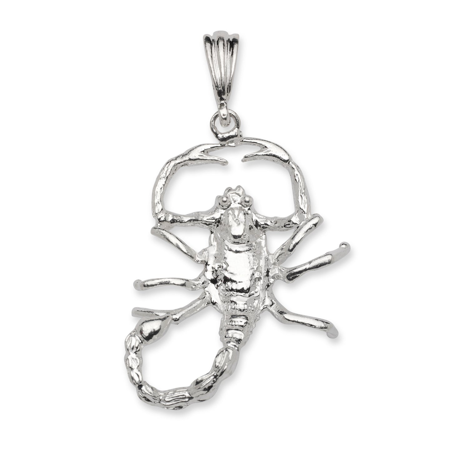 Large Scorpio .925 Sterling Silver Pendant, Scorpion Zodiac Birthday Gift, Vintage Pendant