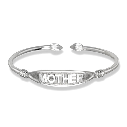 Mother .925 Sterling Silver West Indian Bangle