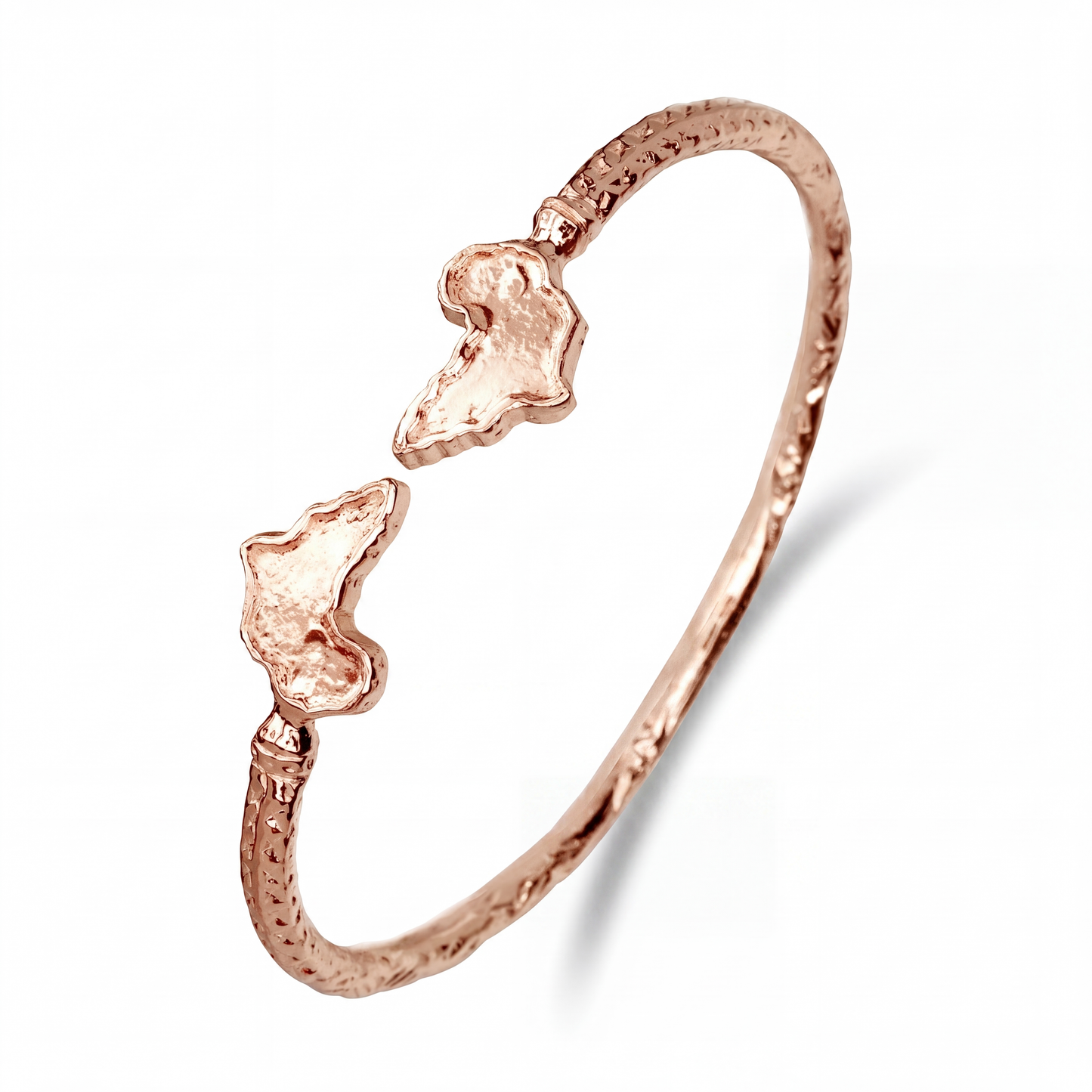 African Map Pure Copper West Indian Bangle, 1 piece