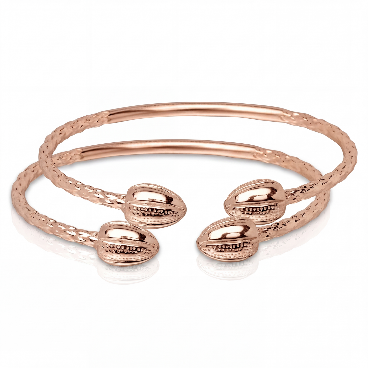 Large Cocoa Pure Copper West Indian Bangles, 1 pair