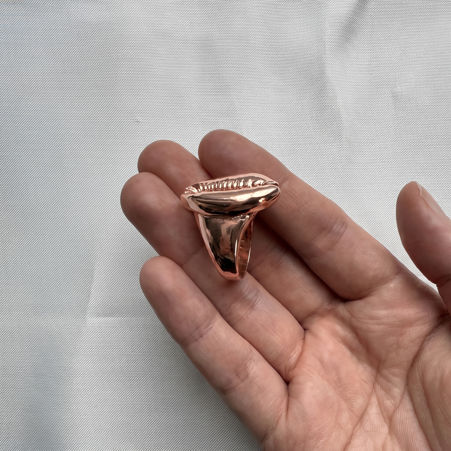 Cowrie Shell Bold Statement Ring Copper