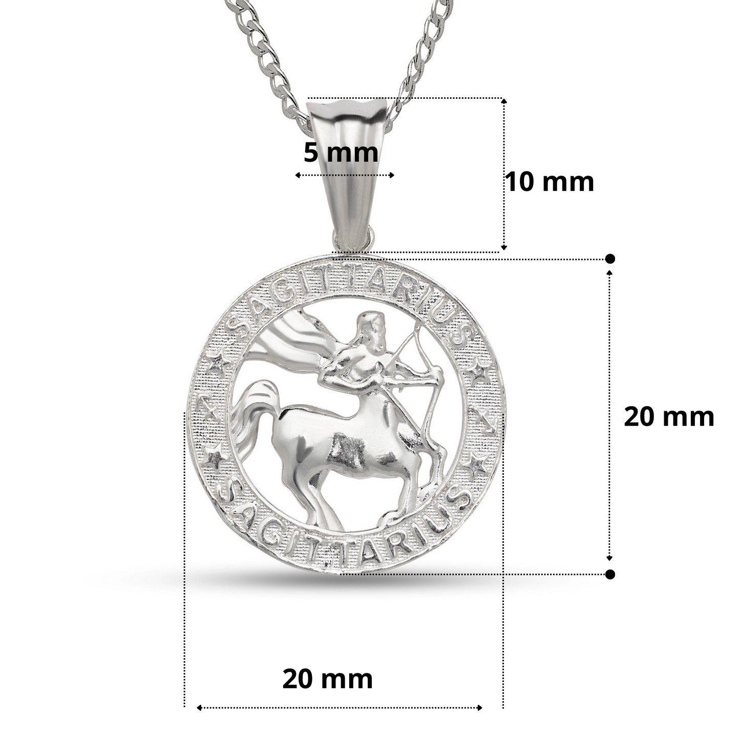 Better Jewelry .925 Sterling Silver Zodiac Sign Necklace