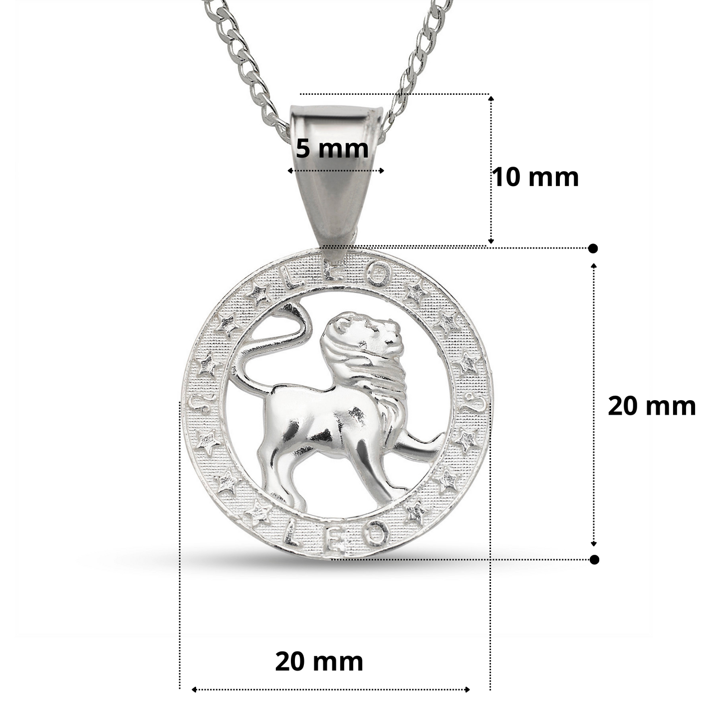 Better Jewelry .925 Sterling Silver Zodiac Sign Necklace