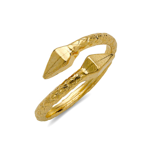 Pyramid ends 10K Yellow Gold West Indian Ring - Betterjewelry