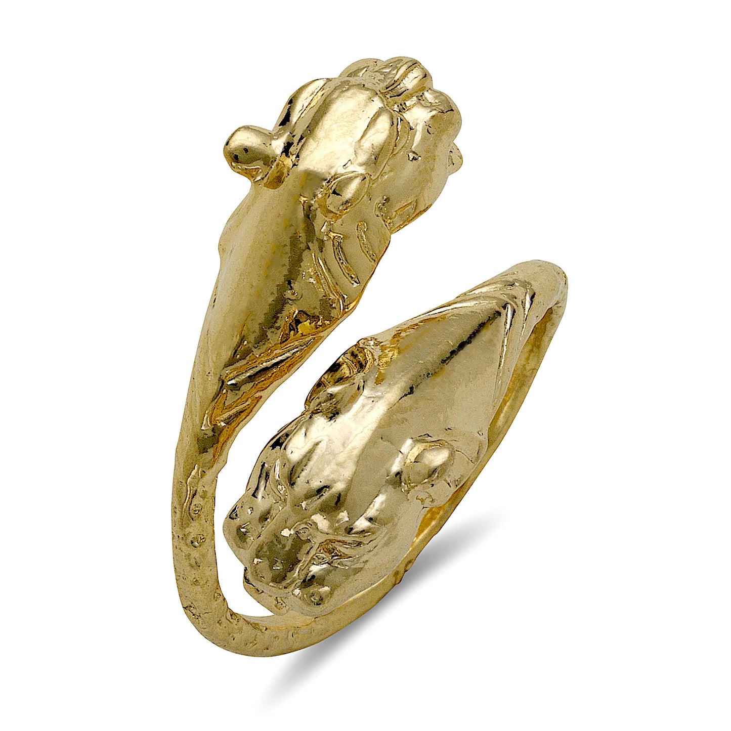 Panther ends 10K Yellow Gold West Indian ring - Betterjewelry