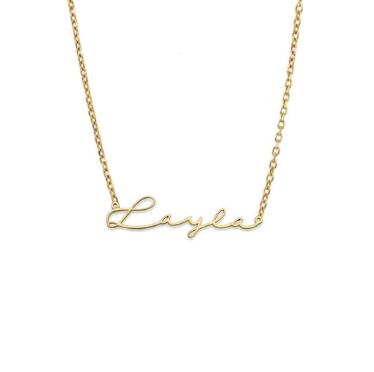 Better Jewelry Signature 14K Gold Name Necklace