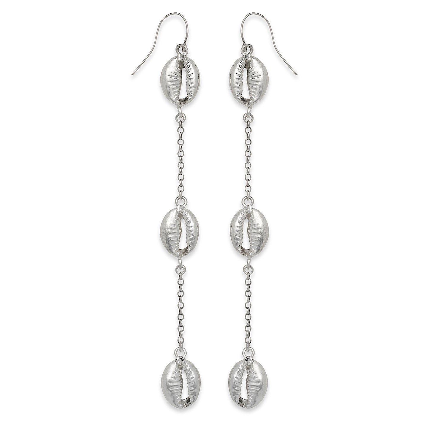 Better Jewelry Triple Cowrie Shell Earrings