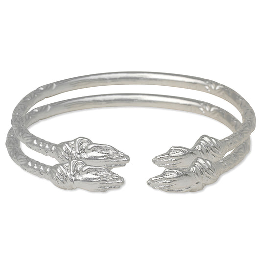 West Indian Bangles with Praying Hands    ‚   œ 925 Sterling Silver
