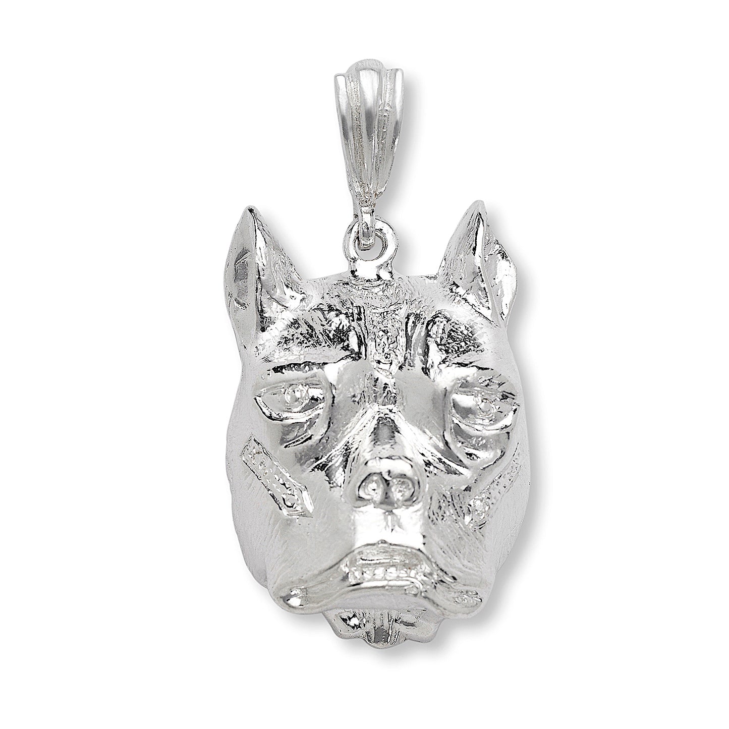 Better Jewelry .925 Sterling Silver Pit Bull Pendant