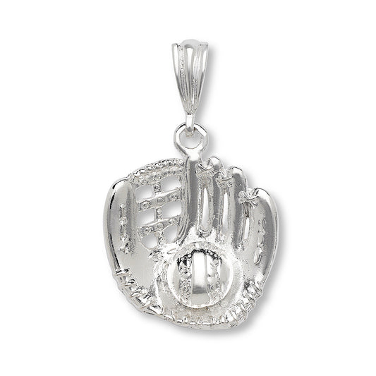Better Jewelry .925 Sterling Silver Baseball Glove Pendant