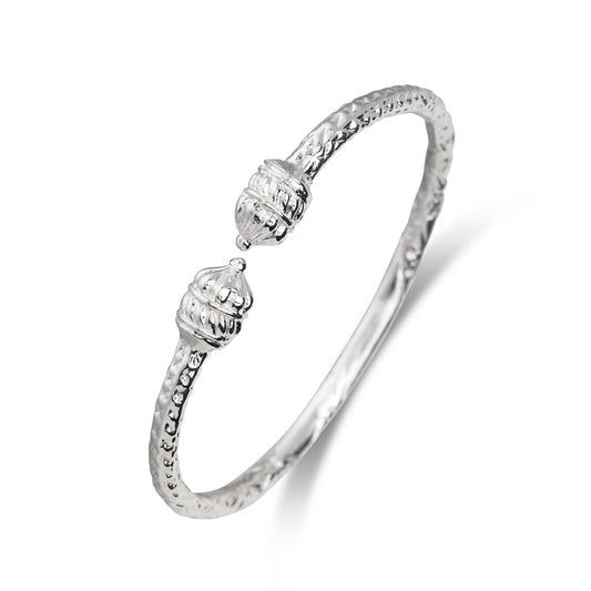 Better Jewelry .925 Sterling Silver Royal Dome Taj Mahal Bangle, 1 piece