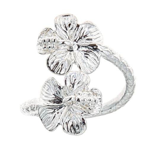 Flower Ends .925 Sterling Silver West Indian Style Ring - Betterjewelry
