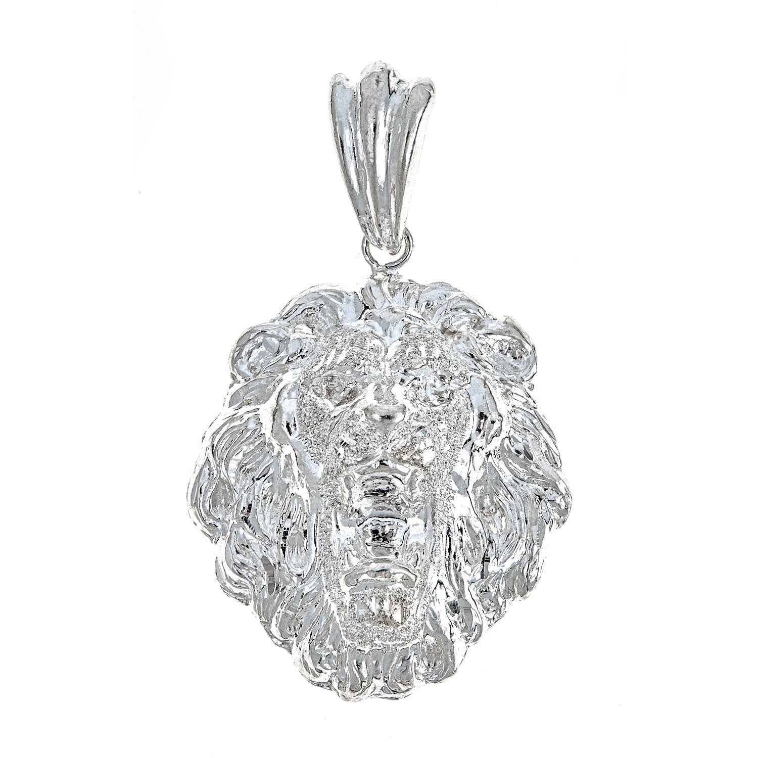 925 Sterling Silver Fierce Lion Pendant - Made in USA (11 Grams) - Betterjewelry