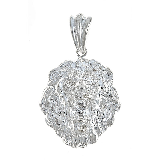 925 Sterling Silver Fierce Lion Pendant - Made in USA (11 Grams) - Betterjewelry