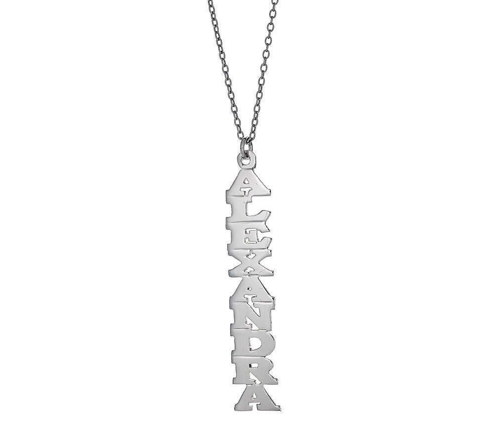 Better Jewelry Personalized Sterling Silver Vertical Print