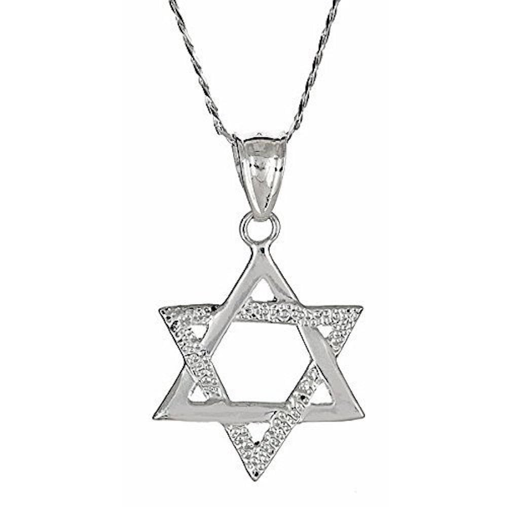Magen David Jewish Star of David Pendant w. Chain .925 Sterling Silver- Better Jewelry