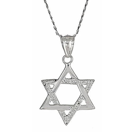 Magen David Jewish Star of David Pendant w. Chain .925 Sterling Silver- Better Jewelry