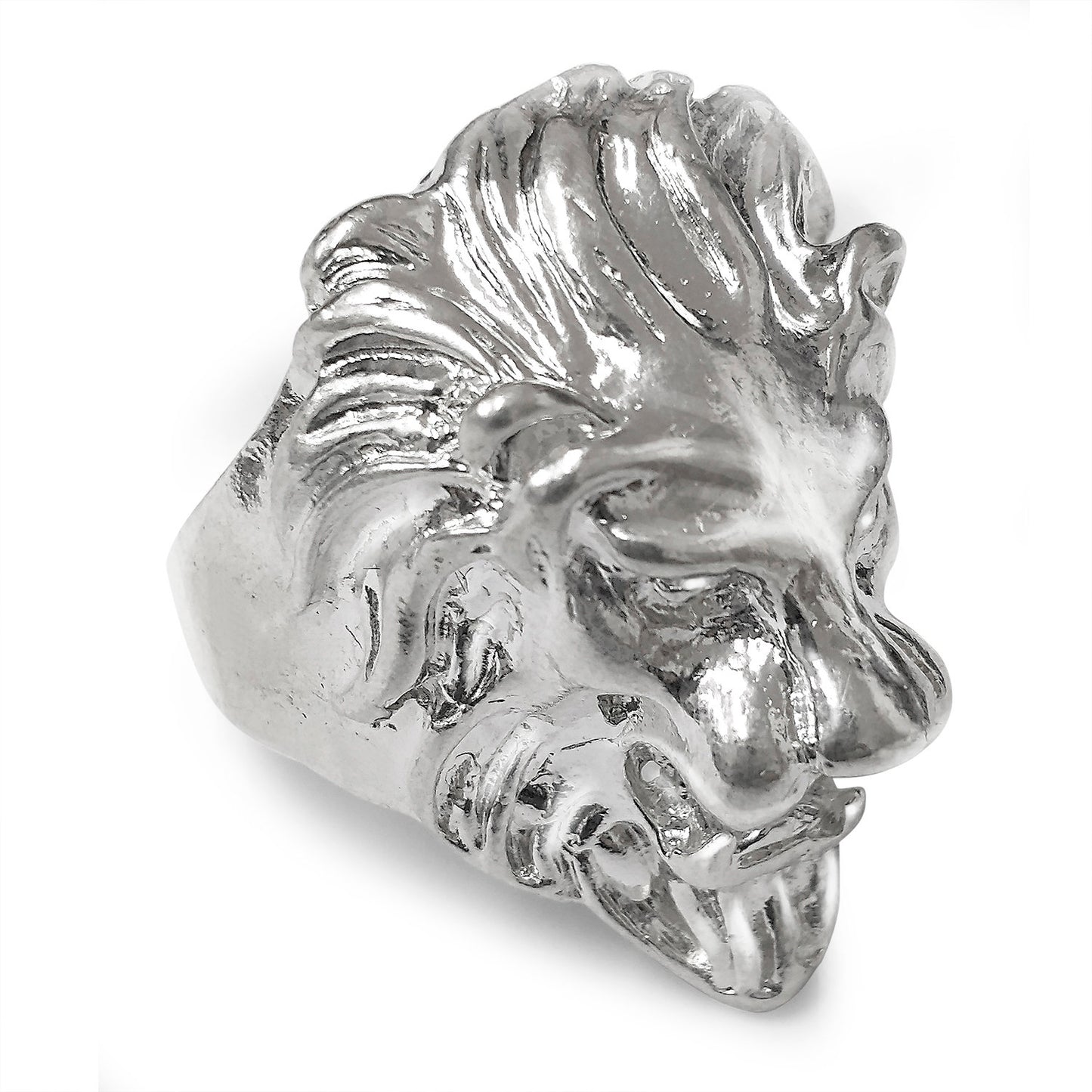 Better Jewelry Sterling Silver Lion Head Men's Ring