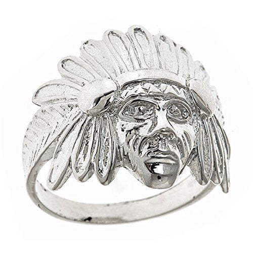 Better Jewelry Men's .925 Sterling Silver Chief Head Chopper