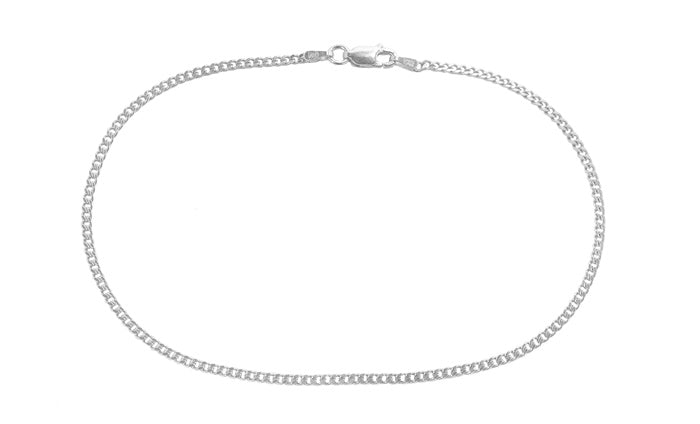 Curb Chain Anklet .925 Sterling Silver