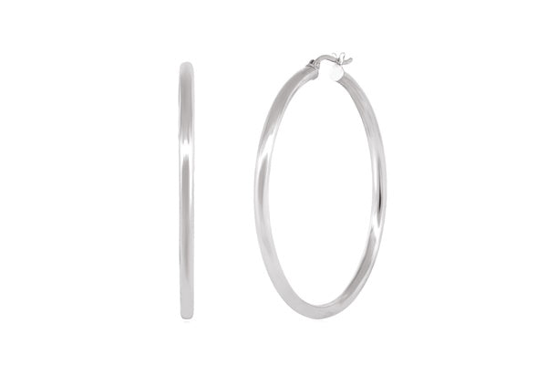 Better Jewelry Hoop Earrings .925 Sterling Silver 3mm