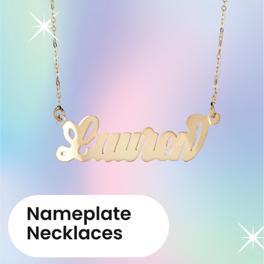 Silver Nameplate Necklaces