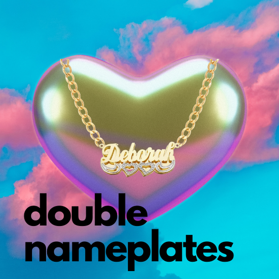 Gold Double Nameplates