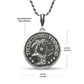 Better Jewelry .925 Sterling Silver Black Oxidised Trinidad and Tobago Curved Text Pendant w. Rope chain