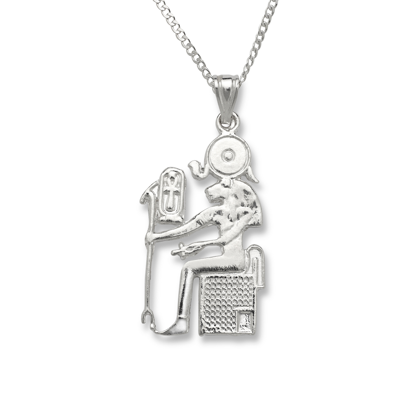 Horus Egyptian God .925 Sterling Silver Pendant Necklace